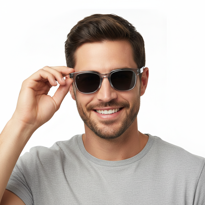 Male model with DYLAN GREY - frontal view